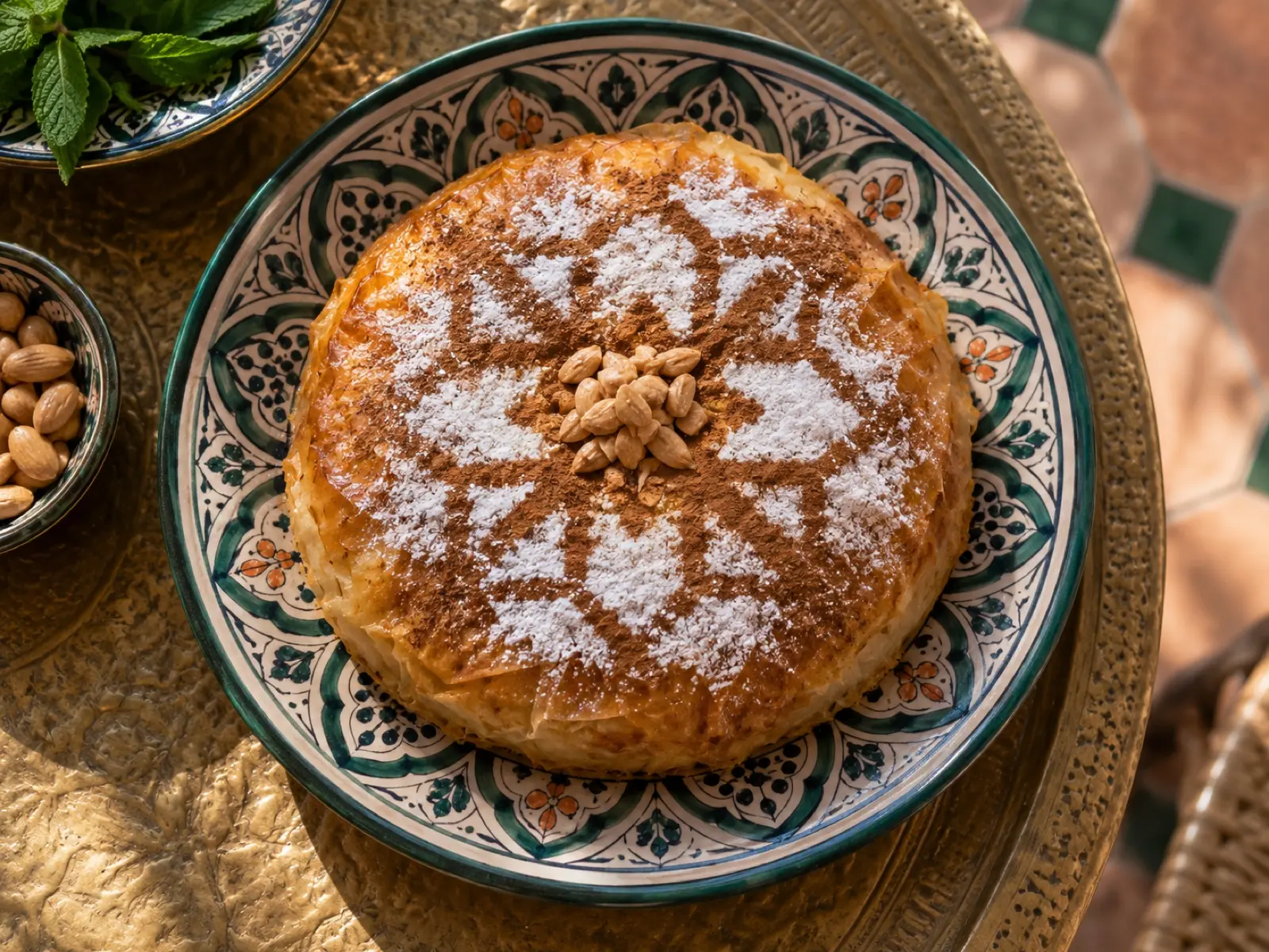 Pastilla dusted with cinnamon